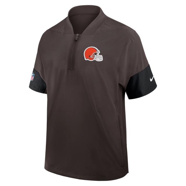 Browns 2025 Men's Nike Lightweight Coaches Short Sleeve Jacket