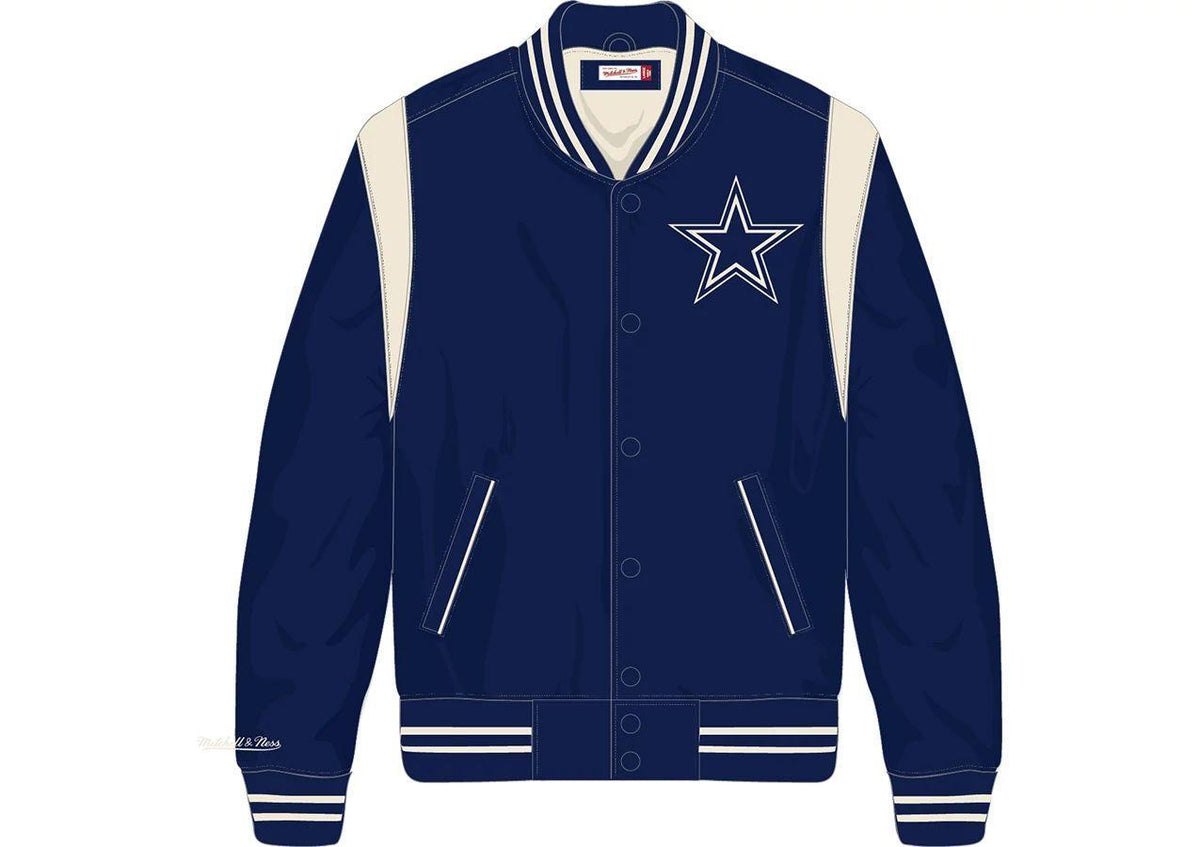 Cowboys 2026 Mitchell & Ness Men's NFL Retro Roots Lightweight Satin Jacket Pro Football Hall of Fame