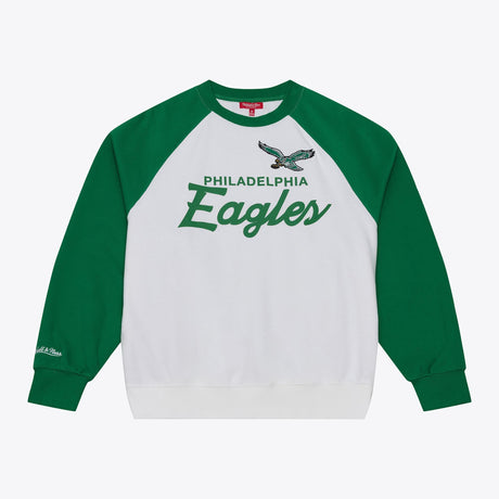 Eagles 2026 Mitchell & Ness Women's NFL Head Coach Raglan Crewneck Pro Football Hall of Fame