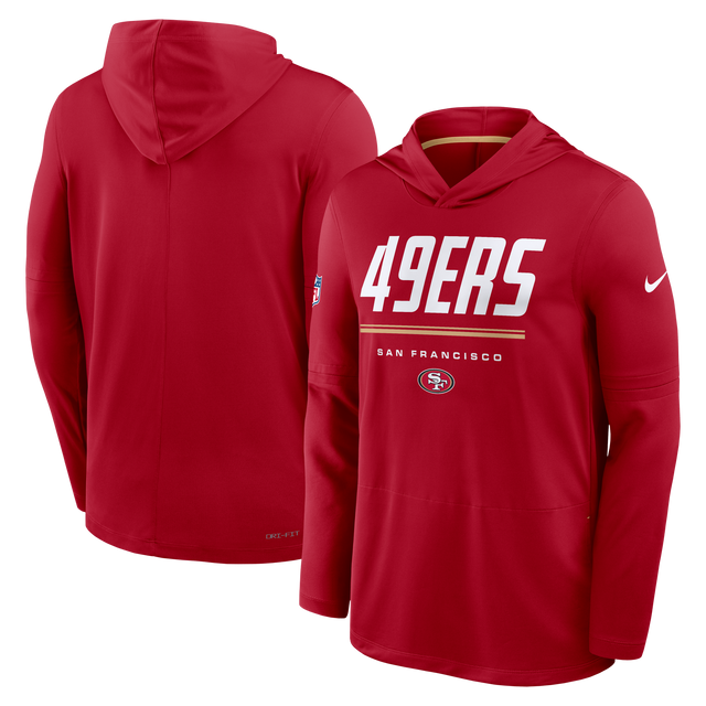 49ers 2026 Nike Men's Dri-Fit Lightweight Long Sleeve Hoodie Top