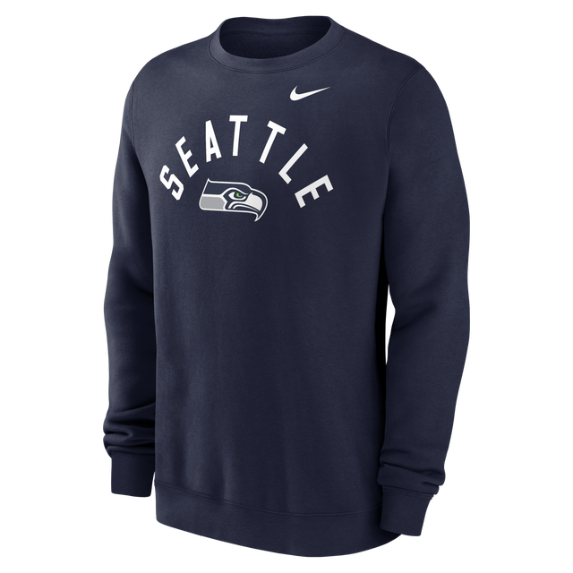 Seahawks 2026 Nike Men's Club Fleece Pullover Crewneck Pro Football Hall of Fame