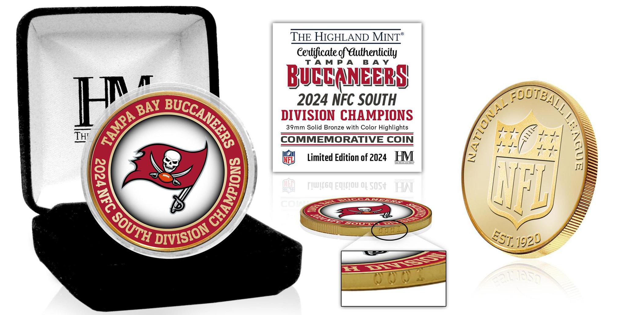 Buccaneers NFC South Division Champions Bronze Color Coin – Pro