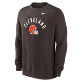 Browns 2026 Nike Men's Club Fleece Pullover Crewneck Pro Football Hall of Fame