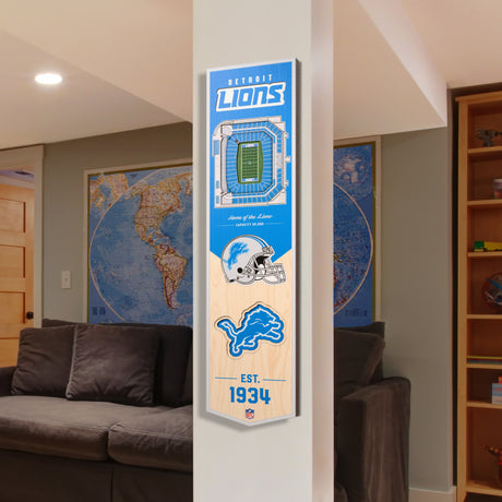 Lions 8" x 32" 3D Stadiumview Banner