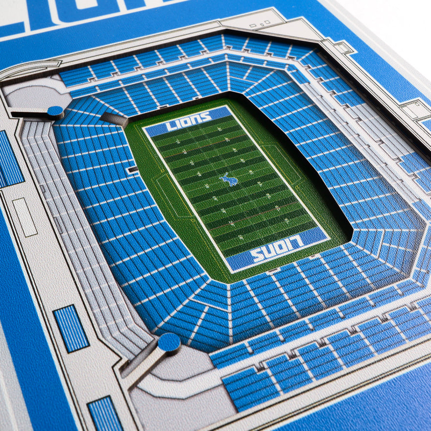 Lions 8" x 32" 3D Stadiumview Banner