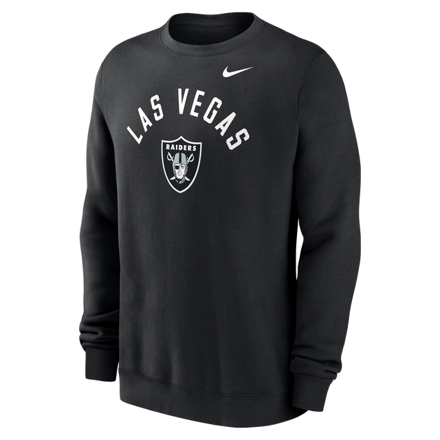 Raiders 2026 Nike Men's Club Fleece Pullover Crewneck Pro Football Hall of Fame