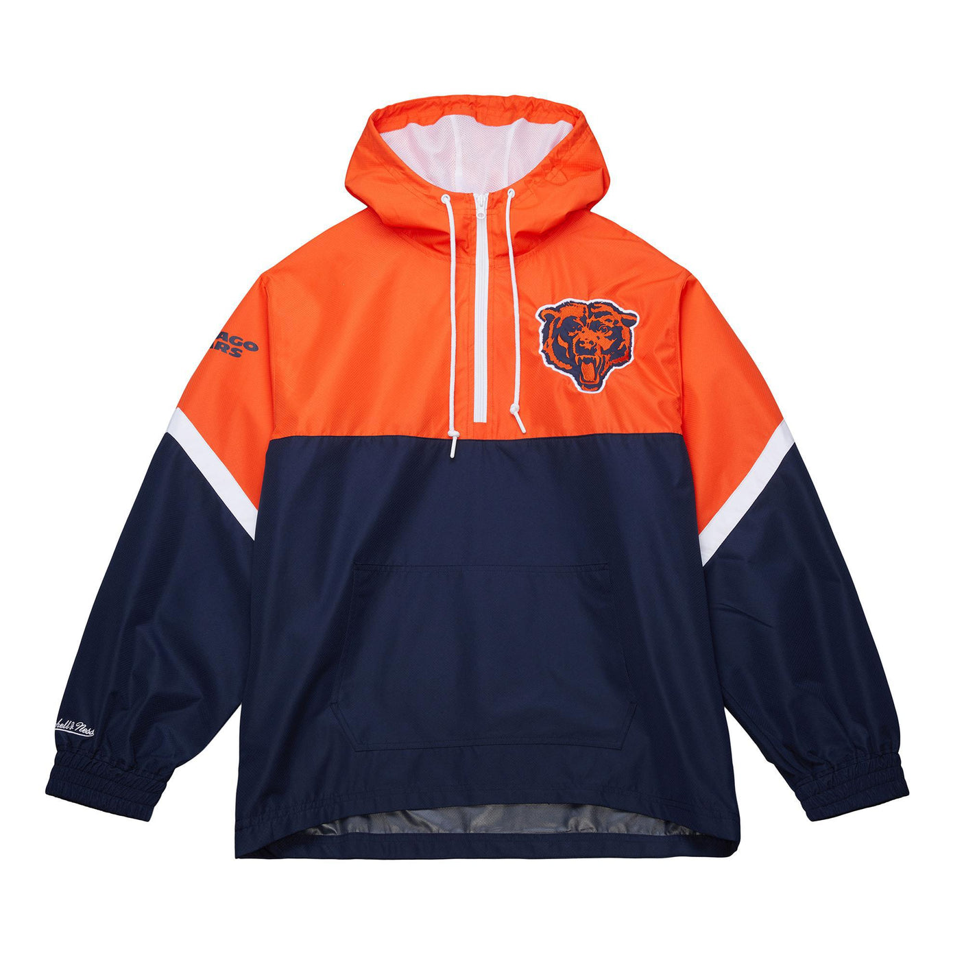Bears 2025 Mitchell & Ness Men's NFL Tie Breaker Anorak Vintage Logo Lightweight Windbreaker