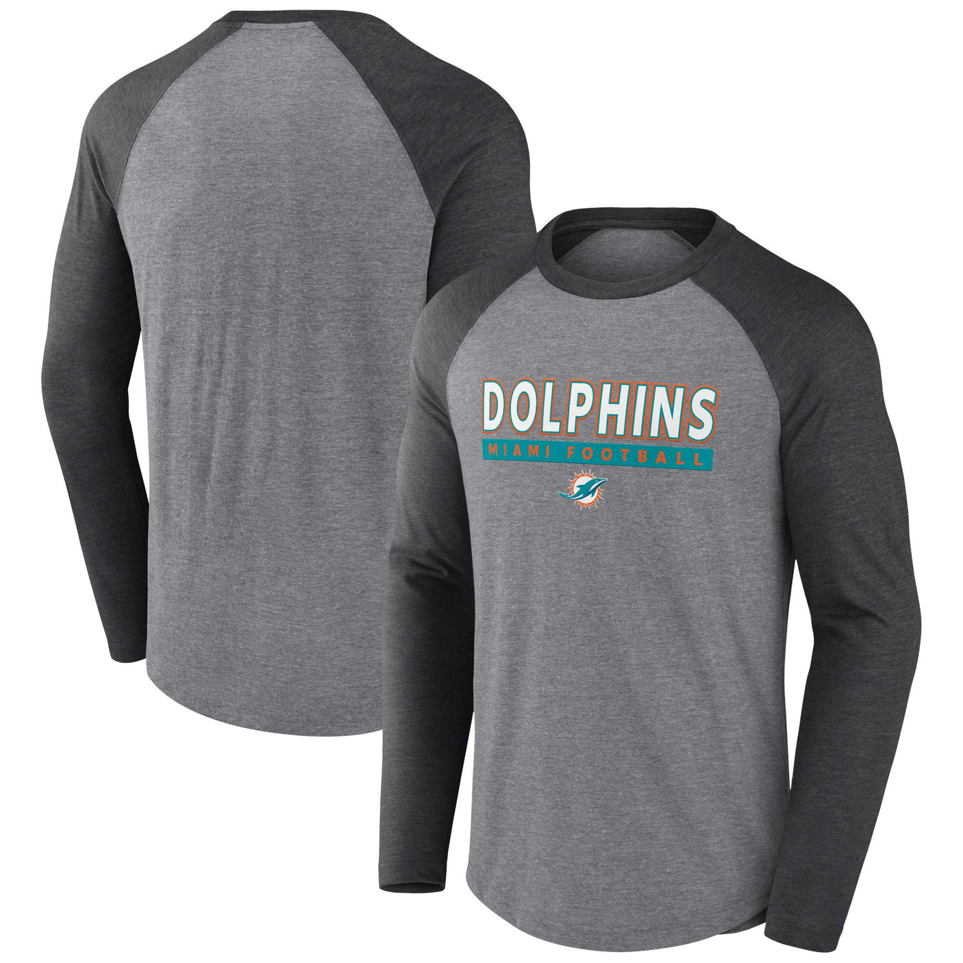 Dolphins Men's Fanatics Triblend Long Sleeve T-Shirt