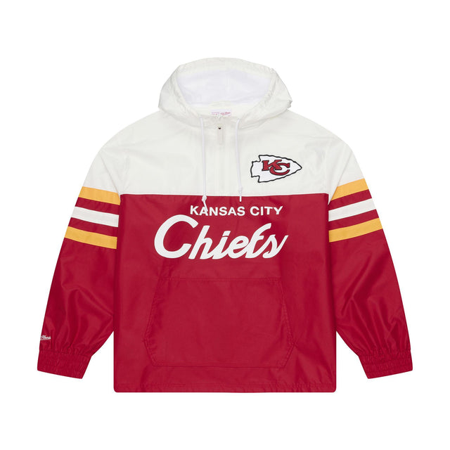 Chiefs 2026 Mitchell & Ness Men's Head Coach Lightweight Anorak Windbreaker Pro Football Hall of Fame