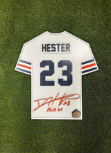 Devin Hester White Wood Jersey 3D Sign DS