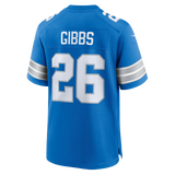 Lions Jahmyr Gibbs Men's Blue Nike Game Jersey