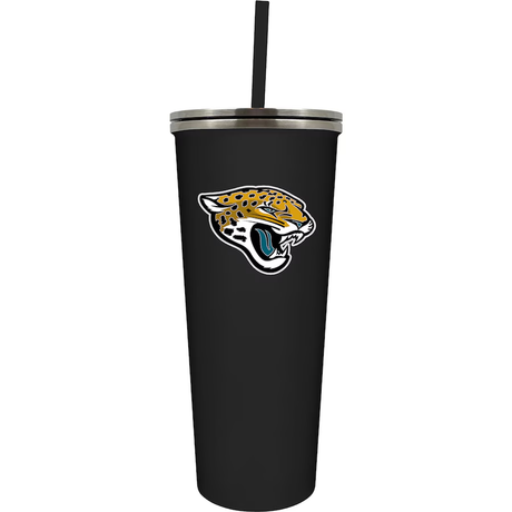 Jaguars Skinny Tumbler with Straw