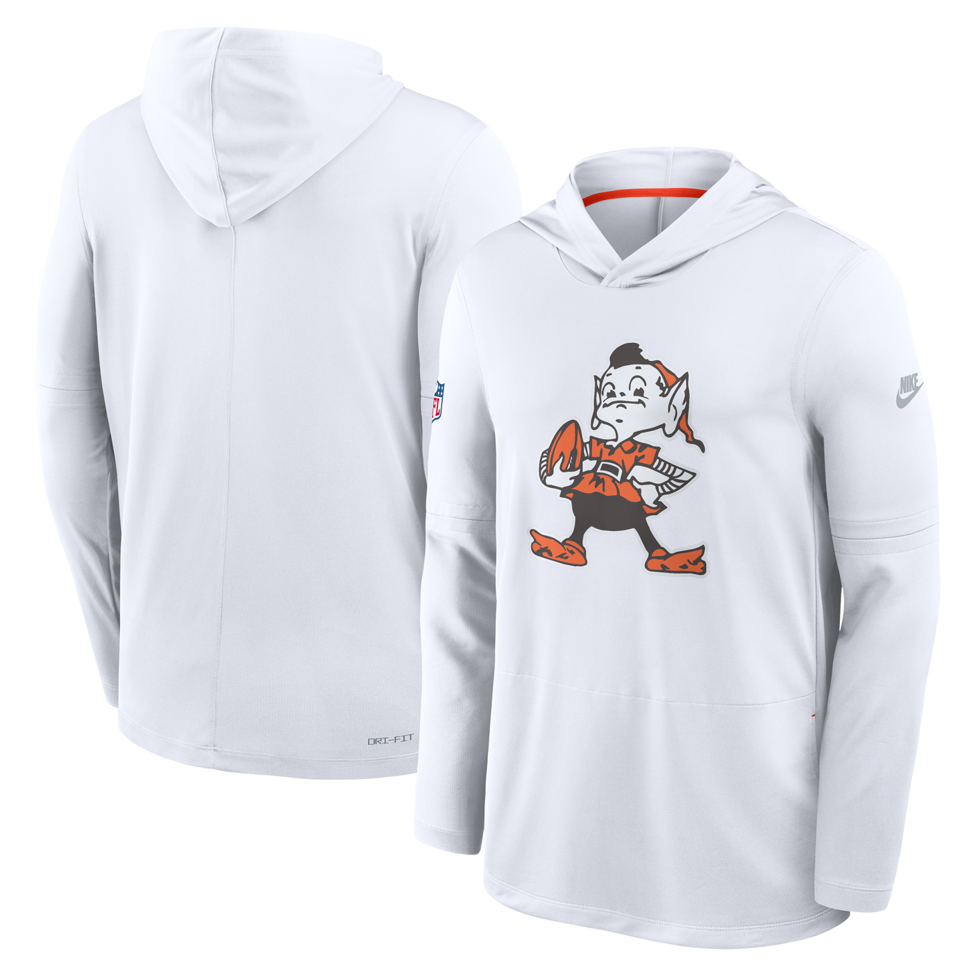 Browns 2026 Nike Men's Alternate Dri-Fit Lightweight Long Sleeve Hoodie Top