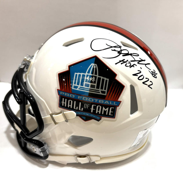 LeRoy Butler Class of 2022 Autographed Hall of Fame White Mini Helmet With HOF Inscription
