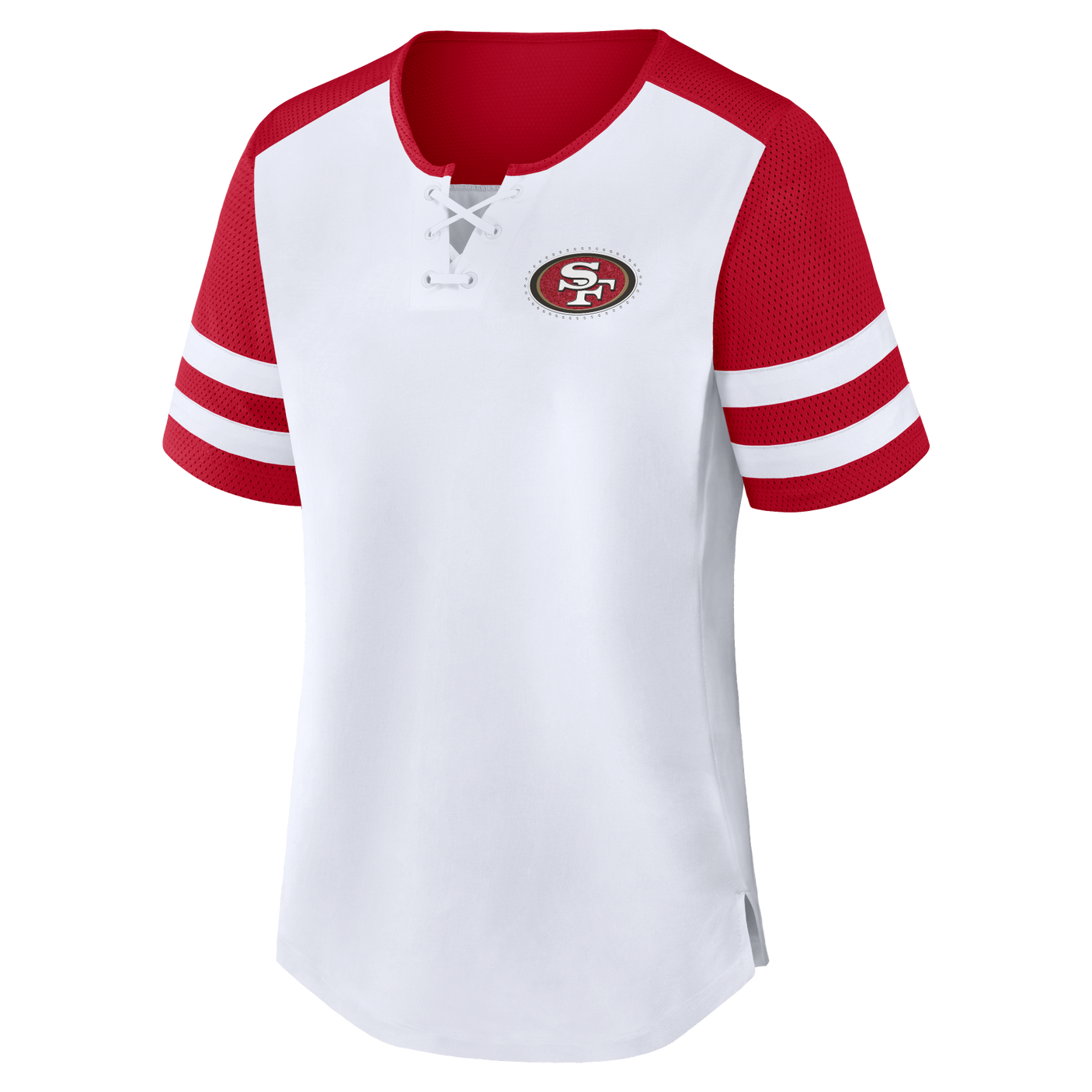 49ers 2026 Fanatics Women's Low Hip Athena T-Shirt