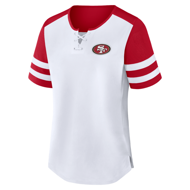 49ers 2026 Fanatics Women's Low Hip Athena T-Shirt