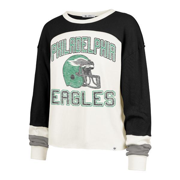 Eagles Women's '47 Double Header Curve Long Sleeve T-Shirt