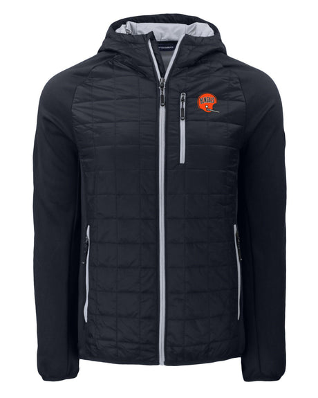 Bengals Cutter and Buck Men's Black Rainier PrimaLoft Eco Hybrid Jacket