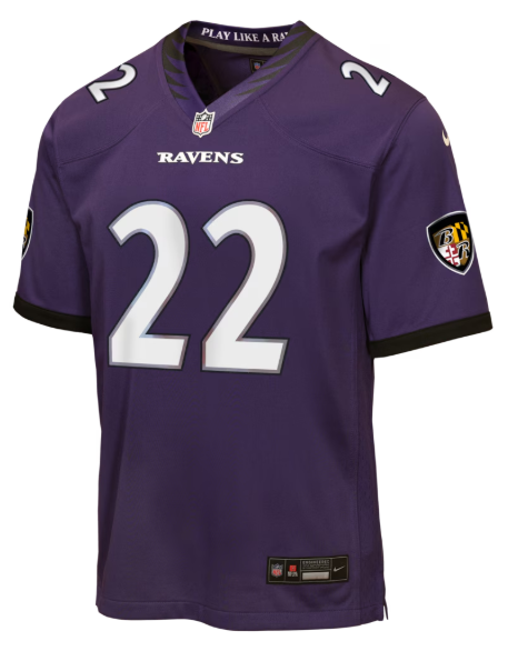 Ravens Derrick Henry 2026 Youth Nike Game Jersey