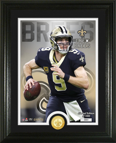 Drew Brees Bronze Coin Photo Mint