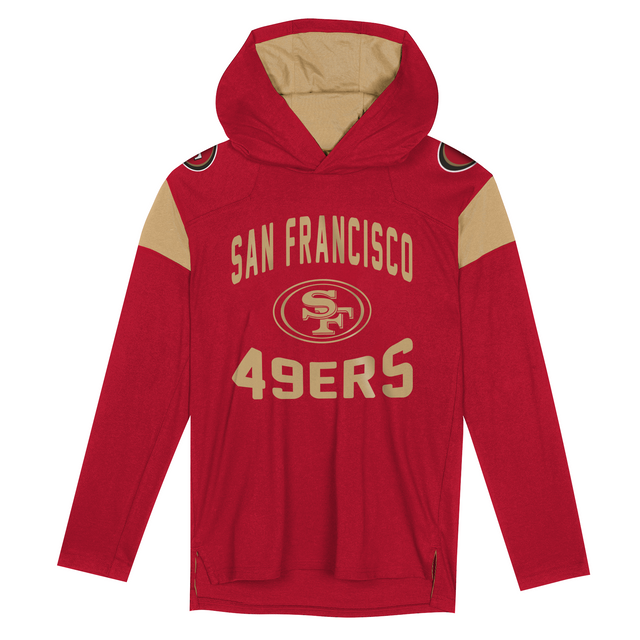 49ers Kids NFL The Champ is Here Long Sleeve Hooded T-Shirt