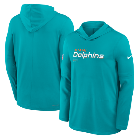 Dolphins 2025 Nike Men's Dri-Fit Lightweight Long Sleeve Hoodie Top