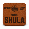 Don Shula Leather Coach Coaster Pro Football Hall of Fame