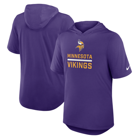 Vikings 2025 Nike Men's Short Sleeve Hoodie Top