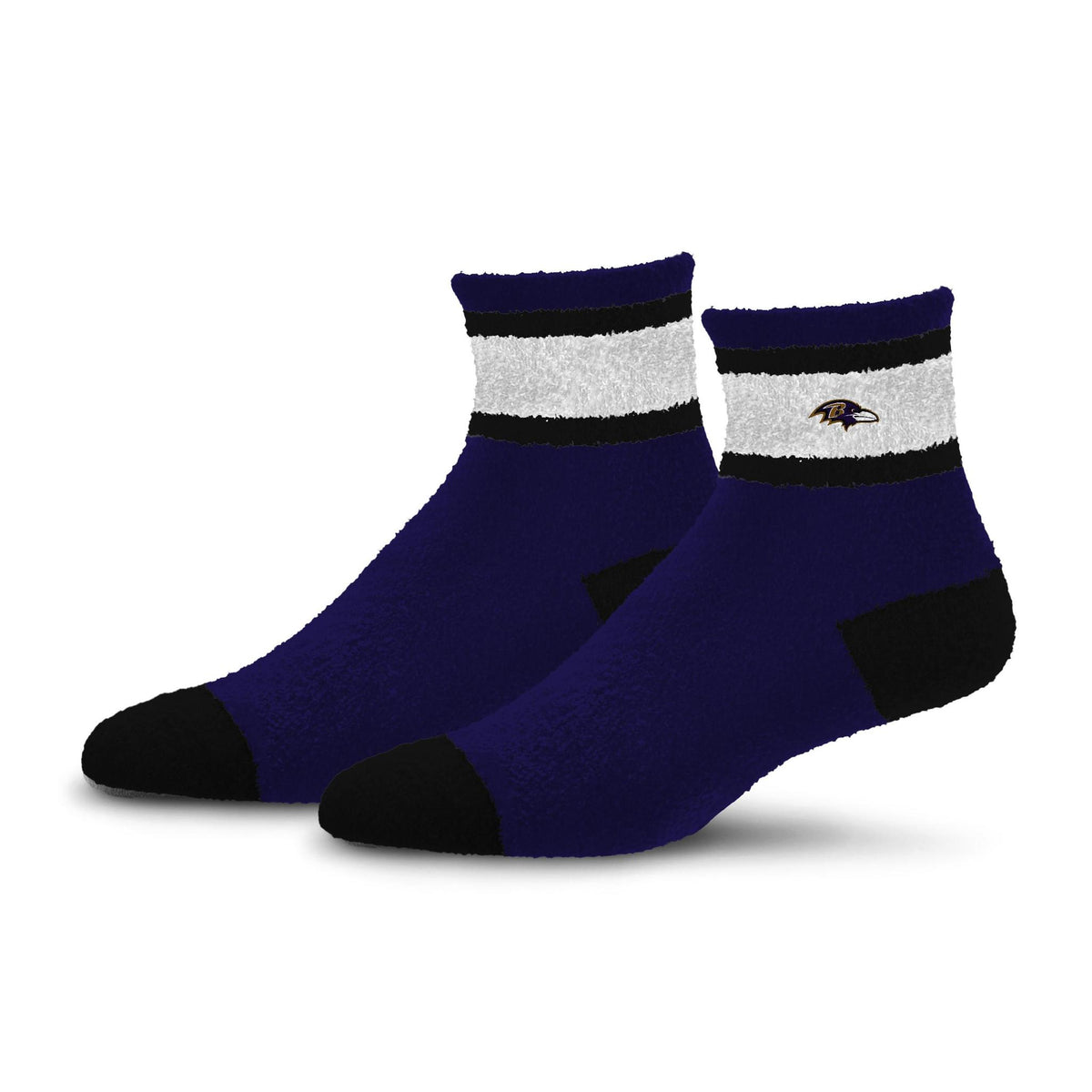 Ravens 2026 Team Cuff Stripe Cozy Sleep Socks Pro Football Hall of Fame