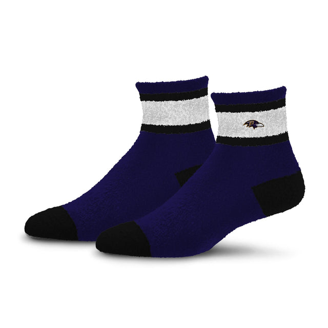 Ravens 2026 Team Cuff Stripe Cozy Sleep Socks Pro Football Hall of Fame