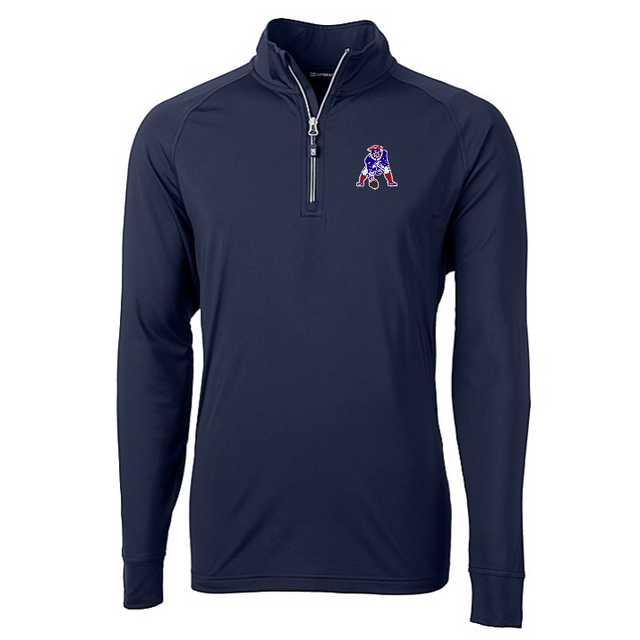 Patriots Adapt Eco Knit Recycled 1/4 Zip Pullover Throwback Logo Jacket