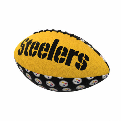 Steelers Repeating Mini Size Rubber Football