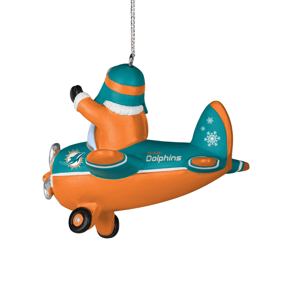 Dolphins Santa Airplane Ornament Pro Football Hall of Fame