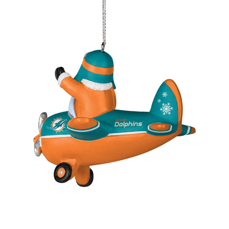 Dolphins Santa Airplane Ornament Pro Football Hall of Fame