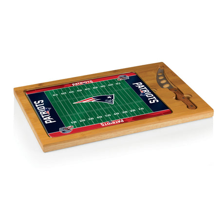 Patriots Icon Glass Top Cutting Board & Knife Set by Picnic Time