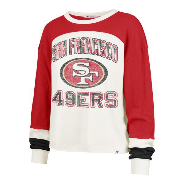 49ers Women's '47 Double Header Curve Long Sleeve T-Shirt