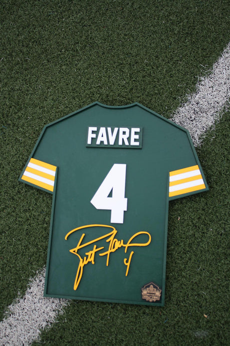 Brett Favre 3D Wood Jersey Sign - DS