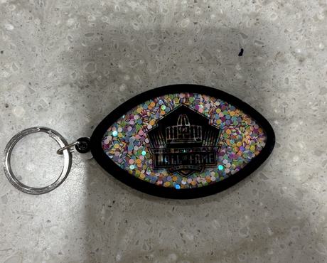 Hof acrylic confetti keychain