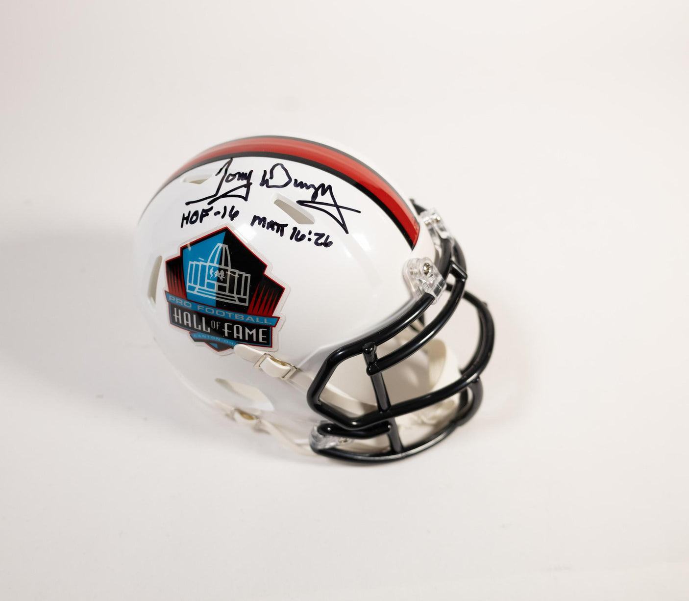 Tony Dungy Autographed Hall Of Fame Mini Helmet