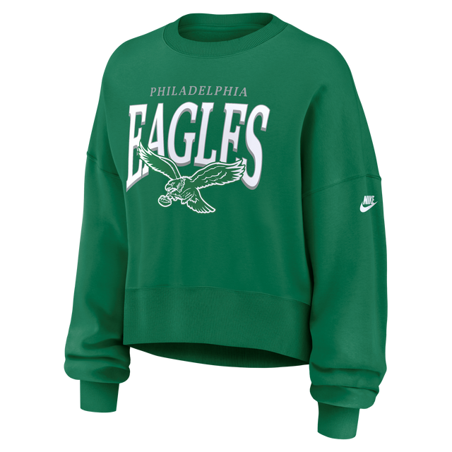 Eagles 2026 Nike Women's Phoenix Fleece Crewneck Pro Football Hall of Fame