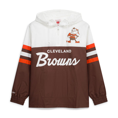 Browns 2026 Mitchell & Ness Men's Head Coach Lightweight Anorak Windbreaker Pro Football Hall of Fame
