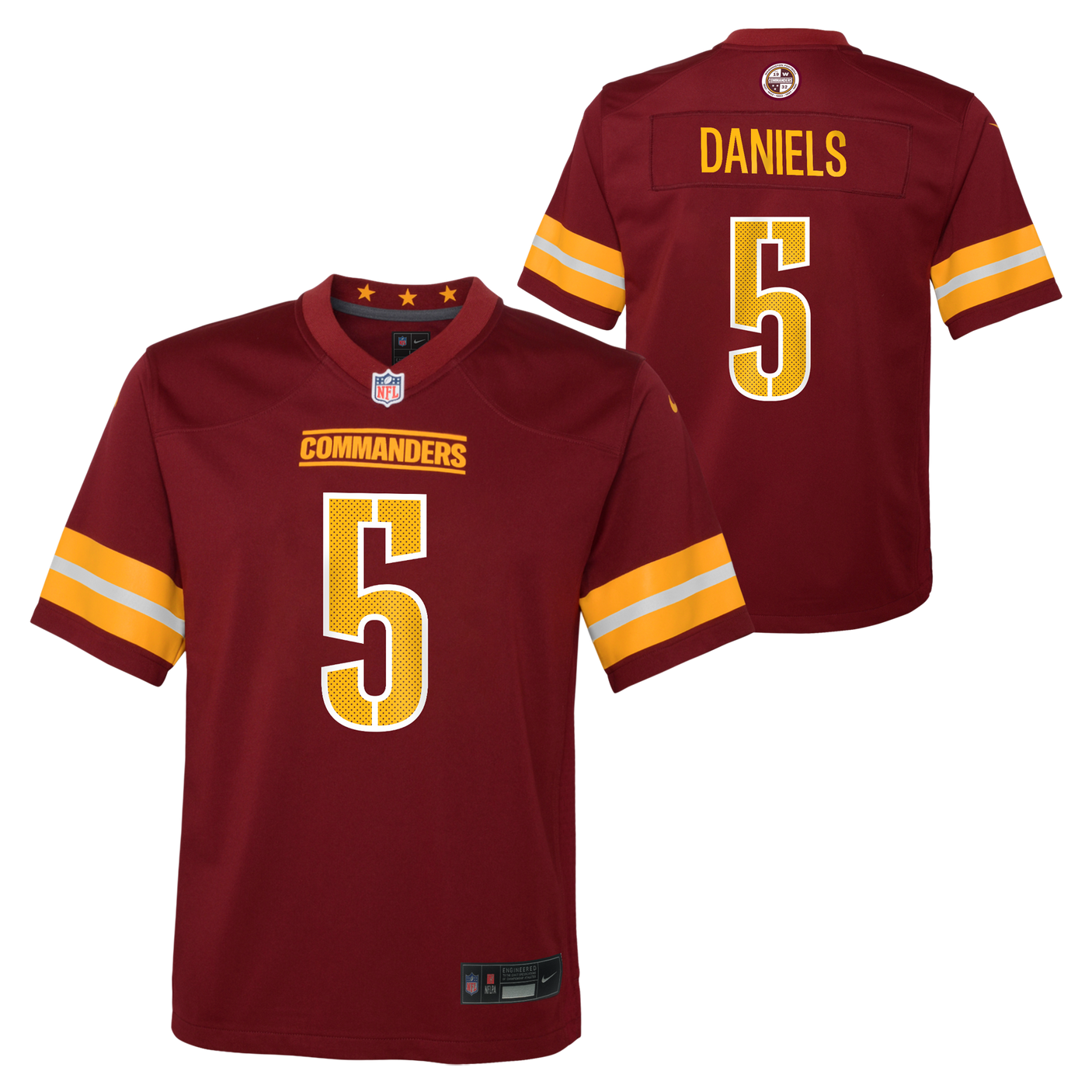 Commanders Jayden Daniels Youth Nike Game Jersey