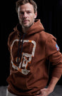 Pro Football Hall of Fame X Haggar - Brown Graphic Helmet Pullover Sweatshirt