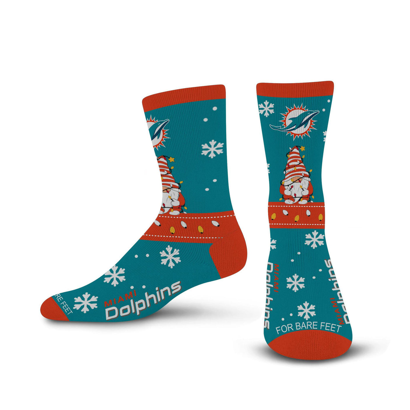 Dolphins 2024 Sweater Gnome Socks