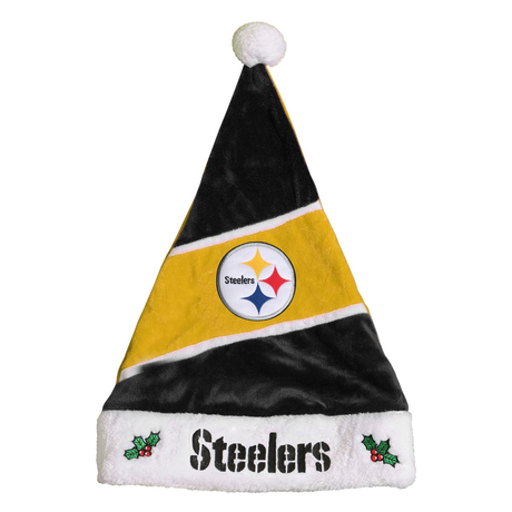 Steelers Embroidered Colorblock Santa Hat