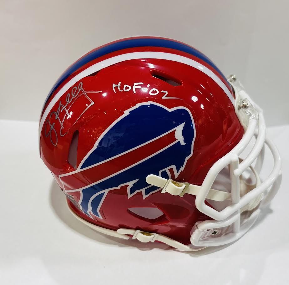 Jim Kelly Autographed Bills Throwback 87-01 Speed Mini Helmet