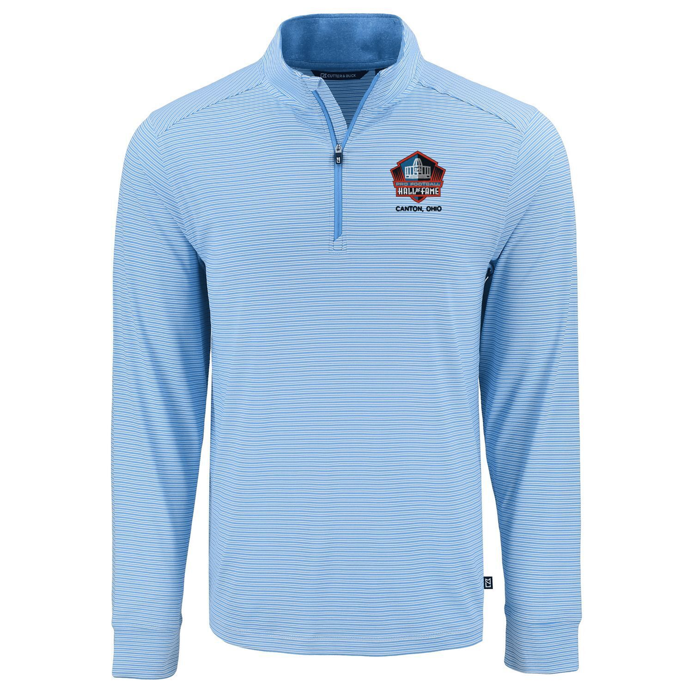 Hall of Fame Cutter & Buck Men's Forge Recycled Double Stripe Four-Way 1/4 Zip Pullover
