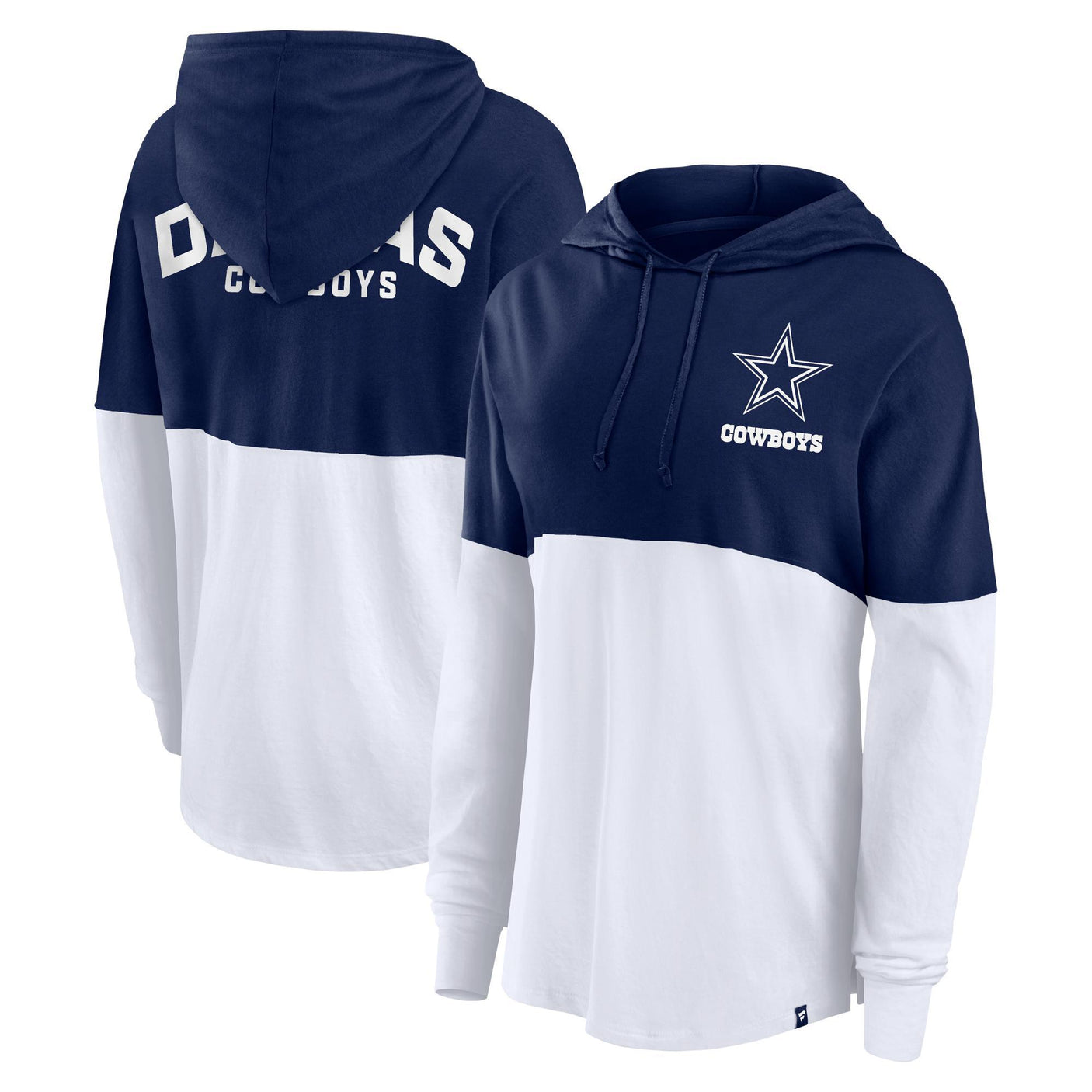 Cowboys Women's Fanatics Backup Option Hooded Long Sleeve T-Shirt