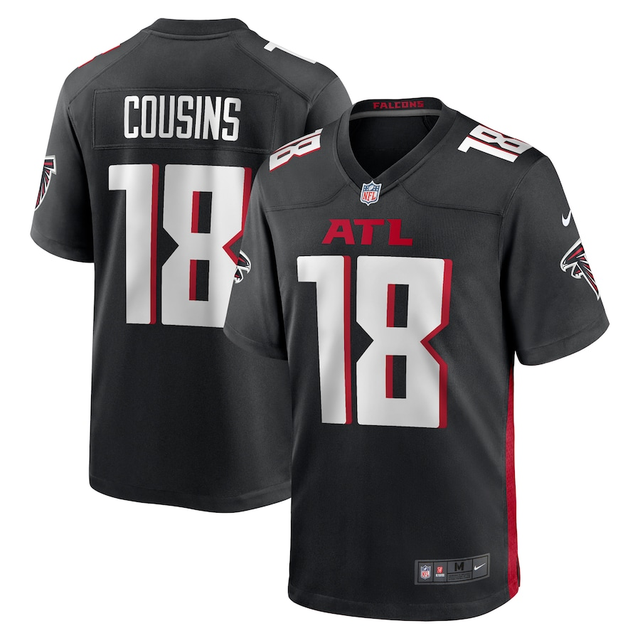 Falcons Kirk Cousins Nike Men's Black Game Jersey