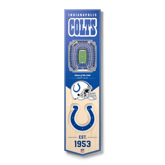 Colts 8" x 32" 3D Stadiumview Banner